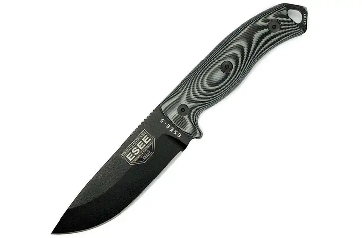 Esee Model 5 3D Fixed Blade Black Knife 5PB-002 w/ Free Shipping